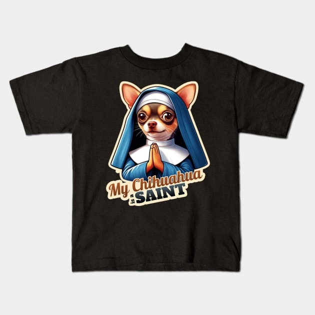 Chihuahua nun Kids T-Shirt by k9-tee